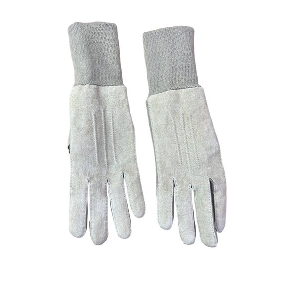 Vintage Aris Suede Gloves Neutral Sand Color - Picture 3 of 7